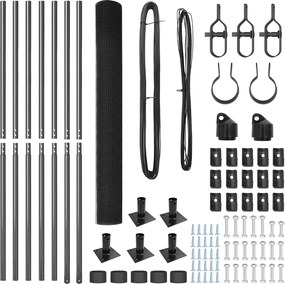 vidaXL Στύλος Περιφράξεων Γκρι 10 x 1,4 μ (16 x 16 mm δικτύωμα)
