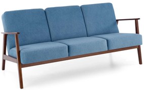 MILANO 3S sofa, blue CASTEL#74 / dark walnut DIOMMI-60-32133