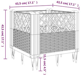 ΖΑΡΝΤΙΝΙΕΡΑ ΜΕ ΠΑΣΣΑΛΟΥΣ ΜΑΥΡΗ 43,5X43,5X43,5ΕΚ. ΠΟΛΥΠΡΟΠΥΛΕΝΙΟ 368007