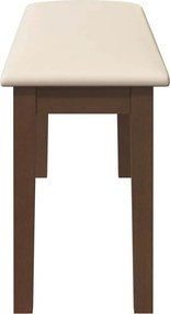 Πάγκος vidaXL 110 cm Καφέ μασίφ ξύλο καουτσούκ