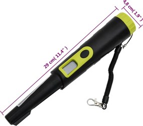 vidaXL Ανιχνευτής Μετάλλων Pinpointer με Οθόνη LCD Μαύρος και Κίτρινος