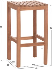 ΣΕΤ ΤΡΑΠΕΖΙ ΜΕ 2 ΣΚΑΜΠΟ ΜΠΑΡ PRESSCOT HM10918 ΞΥΛΟ TEAK ΣΕ ΦΥΣΙΚΟ ΧΡΩΜΑ