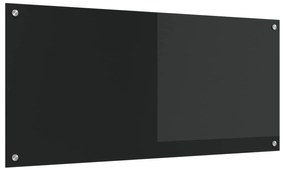 Πίσω Πάνελ Κουζίνας Μαύρο 110 x 50 x 0,6 εκ. σκληρυμένο γυαλί