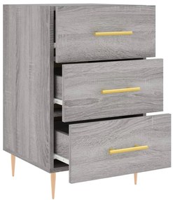 vidaXL Κομοδίνο Γκρι Sonoma 40 x 40 x 66 εκ. από Επεξεργασμένο Ξύλο