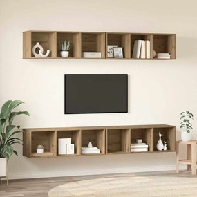 vidaXL Σετ επίπλου τηλεόρασης 4 pcs Artisan Oak Επεξεργασμένο ξύλο