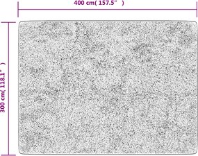 vidaXL Χαλί Πλενόμενο Γκρι 400 x 300 εκ.