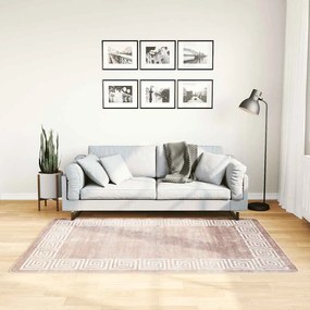 vidaXL Χαλί Πλενόμενο Αντιολισθητικό Μπεζ 120 x 180 εκ.