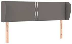 vidaXL Κεφαλάρι με Πτερύγια Γκρι 147x23x78/88 εκ. Συνθετικό Δέρμα