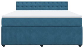 ΚΡΕΒΑΤΙ BOXSPRING ΜΕ ΣΤΡΩΜΑ ΜΠΛΕ 180X200 ΕΚ. ΒΕΛΟΥΔΙΝΟ 3287822