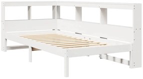 vidaXL Κρεβάτι Βιβλιοθήκη Χωρίς Στρώμα 100x200 εκ. Μασίφ Ξύλο Πεύκο