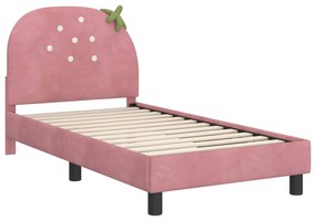 vidaXL Κρεβάτι Παιδικής Κρεβατοκάμαρας με Κεφαλάκι Ροζ 80 x 160 cm