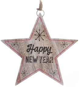 Χριστουγεννιάτικο Ξύλινο Διακοσμητικό Αστέρι 24cm 833229a