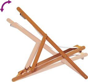 vidaXL Καρέκλες Παραλίας Πτυσσόμενες 2 τεμ. Κρεμ Υφασμάτινες