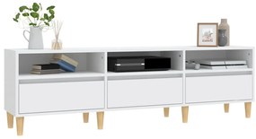 vidaXL Έπιπλο Τηλεόρασης Λευκό 150x30x44,5 εκ. Επεξεργασμένο Ξύλο