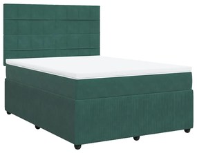 ΚΡΕΒΑΤΙ BOXSPRING ΜΕ ΣΤΡΩΜΑ ΣΚΟΥΡΟ ΠΡΑΣΙΝΟ 140X200ΕΚ. ΒΕΛΟΥΔΙΝΟ 3292361