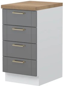 Επιδαπέδιο ντουλάπι Tahoma R-45-4F-Γραφίτης - 45.00Χ60.00Χ88.00cm