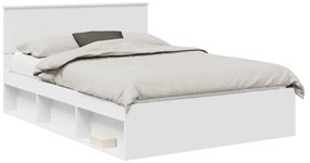 vidaXL Σκελετός Κρεβατιού Λευκό 140 x 200 cm Επεξεργασμένο ξύλο