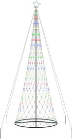 vidaXL LED Χριστουγεννιάτικο Δέντρο με βάση Πολύχρωμο 399 εκ. Μέταλλο