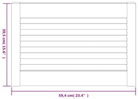 vidaXL Πορτάκια με Περσίδες 2 Τεμ. Λευκά 39,5x59,4εκ Μασίφ Ξύλο Πεύκου