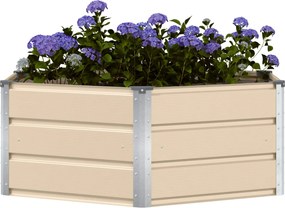 vidaXL Γλάστρα Ελεφαντόδοντο 129 x 129 x 45 cm Ατσάλι