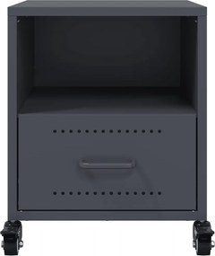 vidaXL Κομοδίνο Ανθρακί 36 x 39 x 43,5 εκ. από Χάλυβα