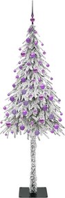 vidaXL Χριστουγεννιάτικο Δέντρο με 300 LED Λευκό 180 cm ΠΕ και Ατσάλι