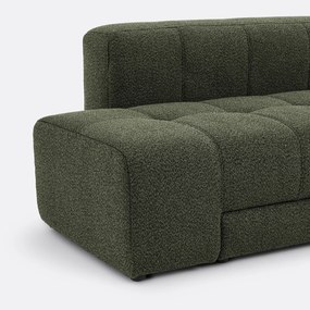 Ευθύς καναπές 5 θέσεων, 4 σε 1, από λεπτό boucle, FANO