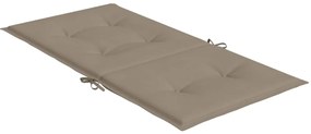 vidaXL Μαξιλάρια Καρέκλας Κήπου με Πλάτη 2 τεμ. Taupe 100x50x3 εκ.