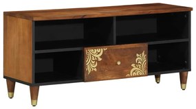 vidaXL Ντουλάπα τηλεόρασης 100x33x46 εκ. Μασίφ ξύλο μάνγκο