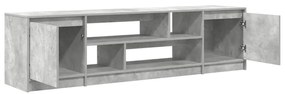 vidaXL Έπιπλο Τηλεόρασης Γκρι Σκυροδέματος 188,5x41x50 εκ. Επεξ. Ξύλο