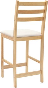 vidaXL Καρέκλες φαγητού 2 pcs Φυσικό 40 x 47,5 x 99,5 εκ