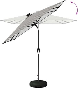 vidaXL Ομπρέλα Κήπου με LED Φώτα και Βάση 200 x 300 cm Πολυεστέρας
