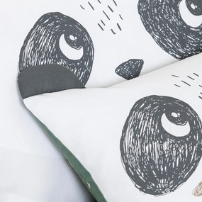 Βρεφική μαξιλαροθήκη από βαμβάκι, Panda Mania