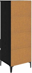 vidaXL Highboard Μαύρη Δρυς 40 x 36 x 110 εκ. Επεξεργασμένο Ξύλο