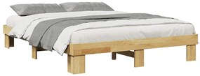 vidaXL Πλαίσιο κρεβατιού χωρίς στρώμα 140x200 cm μασίφ ξύλο δρυς