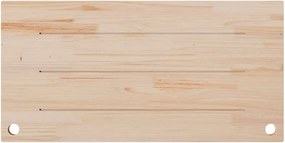 vidaXL Επιφάνεια Γραφείου Λευκή 110x60x2,5 εκ. από Μασίφ Ξύλο Πεύκου