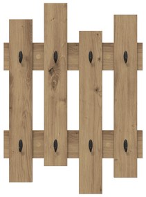 vidaXL Τοίχου Κρεμάστρα Επιτοίχιο artisan δρυς 60 x 3 x 82 εκ.