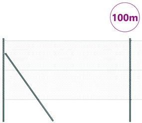vidaXL Φράχτης Εξαγώνου Γκρι 1x100 μ Χάλυβα