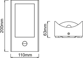 Απλίκα κήπου LED Troy sensor