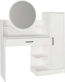 Τουαλέτα με καθρέπτη Andera Megapap χρώμα λευκό 123,9x35x144,4εκ.