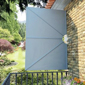 vidaXL Σκίαστρο Βεράντας Πλαϊνό Πτυσσόμενο Γκρι 240 x 160 εκ.