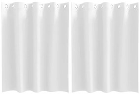 vidaXL Κουρτίνες με κουρτίνες 2 pcs Καθαρό Λευκό 140x140cm Πολυεστέρας