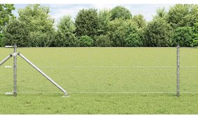 vidaXL Στύλος Περιφράξεων Ασημί 25 x 0,6 μ (25 mm πλέγμα) Ατσάλι