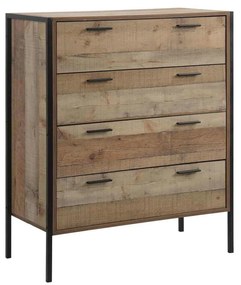 Συρταριέρα PALLET-W 4-Συρτ.84x40x100 Antique Oak