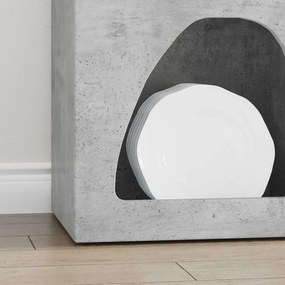 vidaXL Πλαϊνό γραφείο ELST Σκυρόδεμα Γκρι 40 x 35 x 100.5 εκ