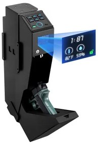 VEVOR Gun Safe, Slider Handgun Gun Safe with Screen, Fingerprint/Password/Key, 3-Way Quick Access Firearm Case Box with LED for 1 Pistol &amp; Magazine, Mounted Gun Box for Nightstand Bedside Desk Car