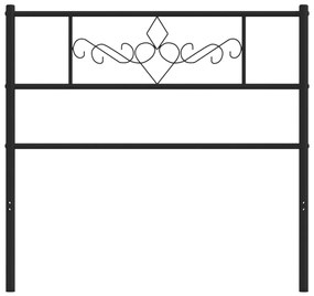 vidaXL Κεφαλάρι Μαύρο 107 εκ. Μεταλλικό