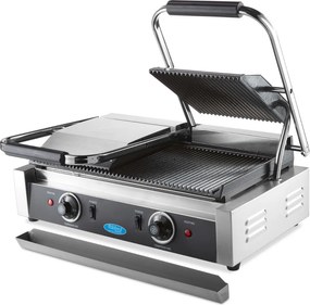 Contact Grill - Grooved - Double Grill Plate - 2 x 22cm
