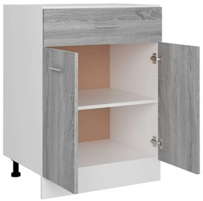 vidaXL Ντουλάπι με Συρτάρια "Lyon" Γκρι Sonoma 60x46x81,5 εκ. από Τεχνητό Ξύλο