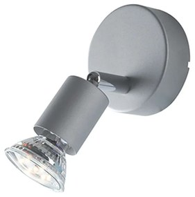 Φωτιστικό Οροφής - Σποτ Cooper SPOT-COOPER-1 Ρυθμιζόμενο 1xGU10 5W Led 14x8cm Silver Intec Metal